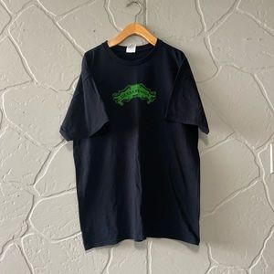 Gildan Sierra Nevada Black T-shirt Lime Green Print Unisex